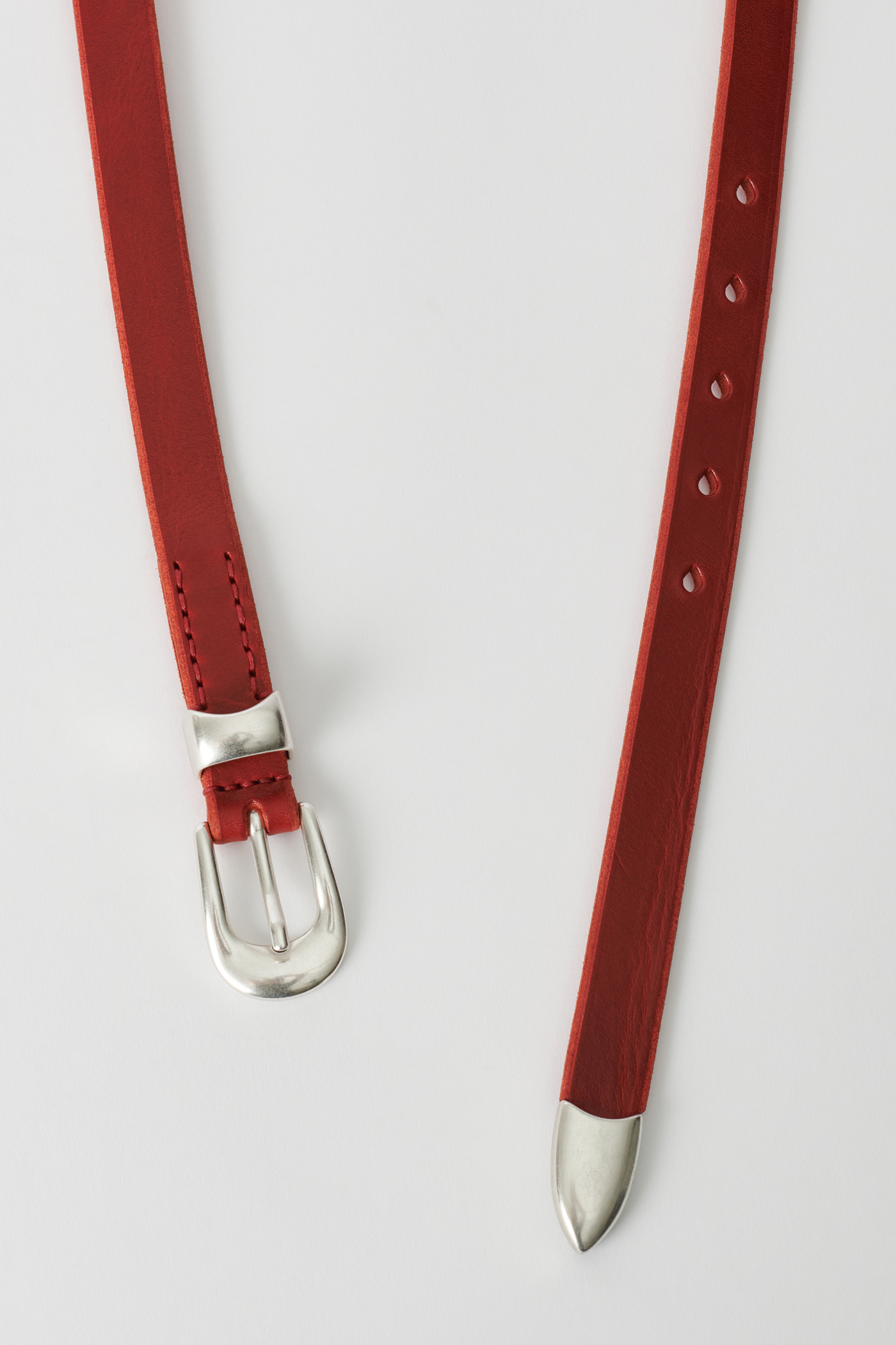 2 cm Belt Lipstick Red Leather
