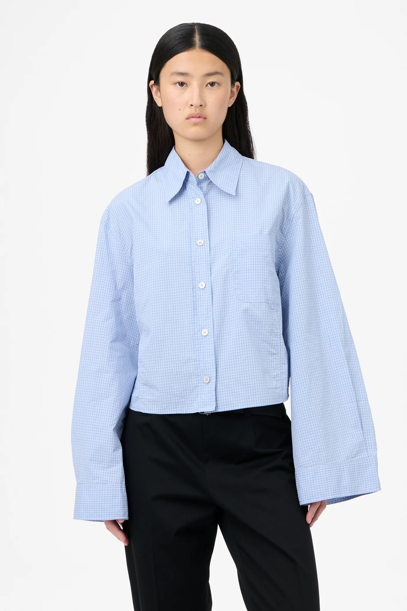 Balloon Shirt Micro Chip Check Super Poplin