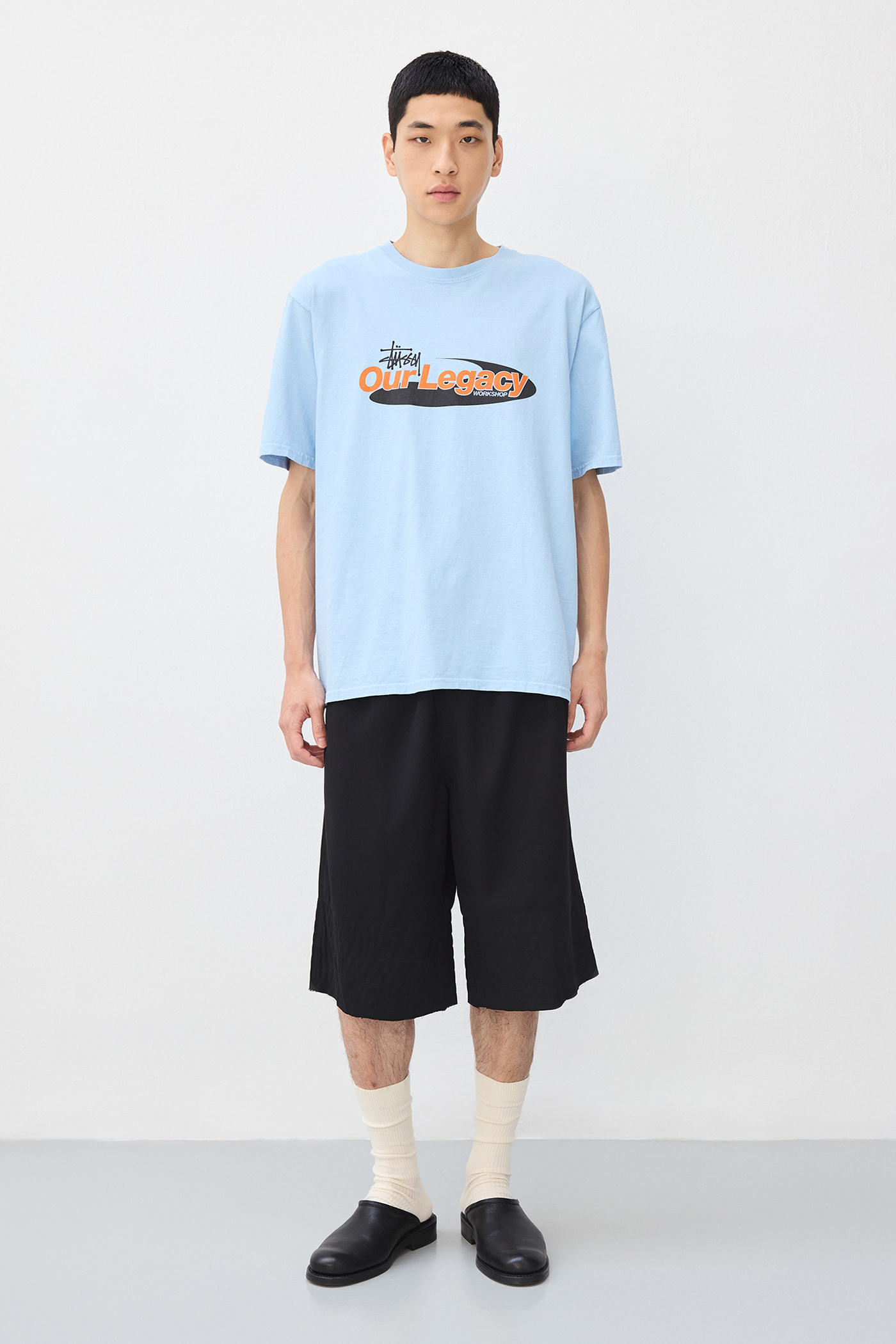 OL Swirl Pig. Dyed Tee Baby Blue