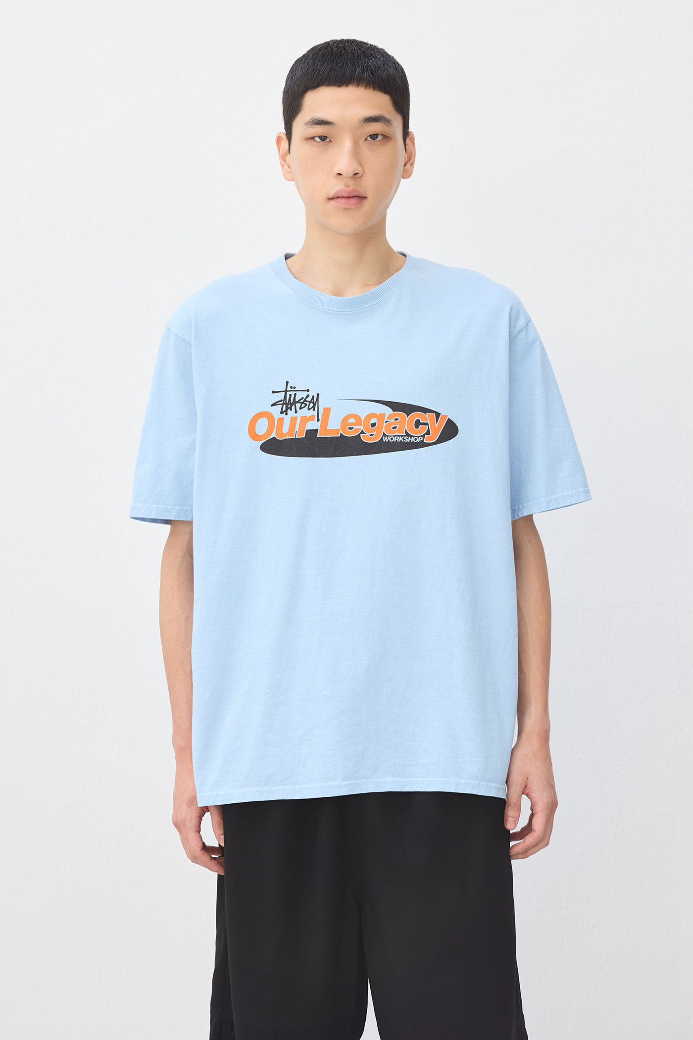 OL Swirl Pig. Dyed Tee Baby Blue
