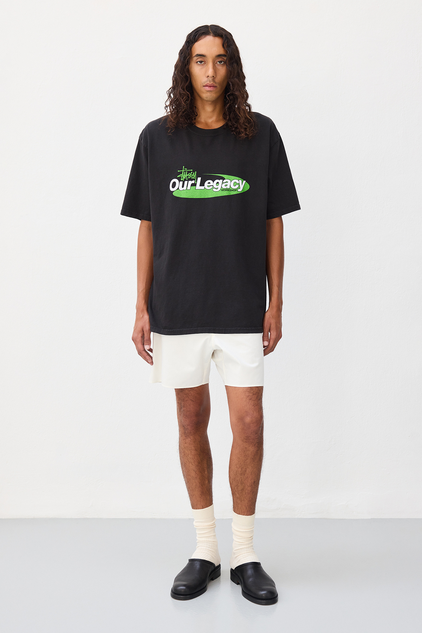 OL Swirl Pig. Dyed Tee Black