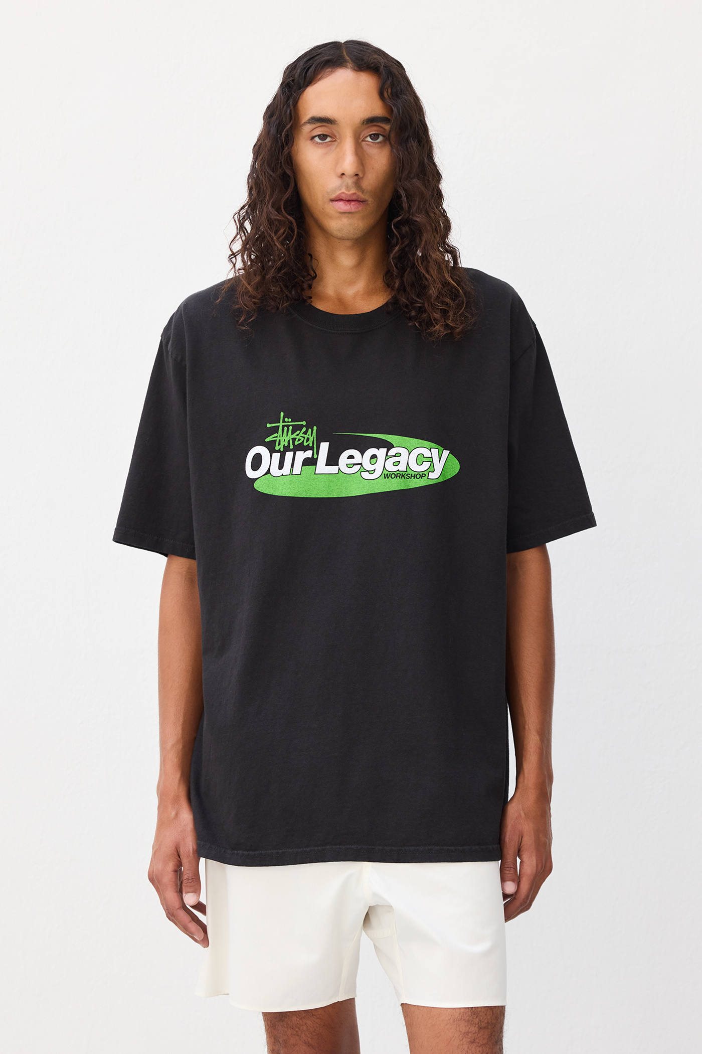 OL Swirl Pig. Dyed Tee Black