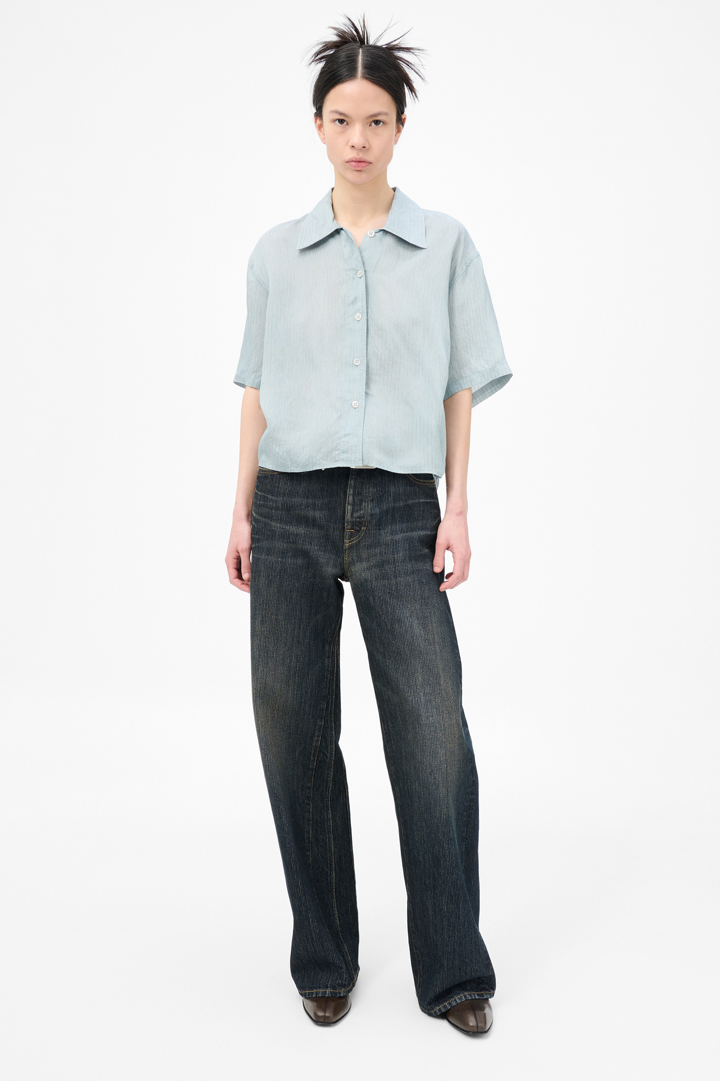 Brisk Shirt Geo Stripe Ceremonial Viscose