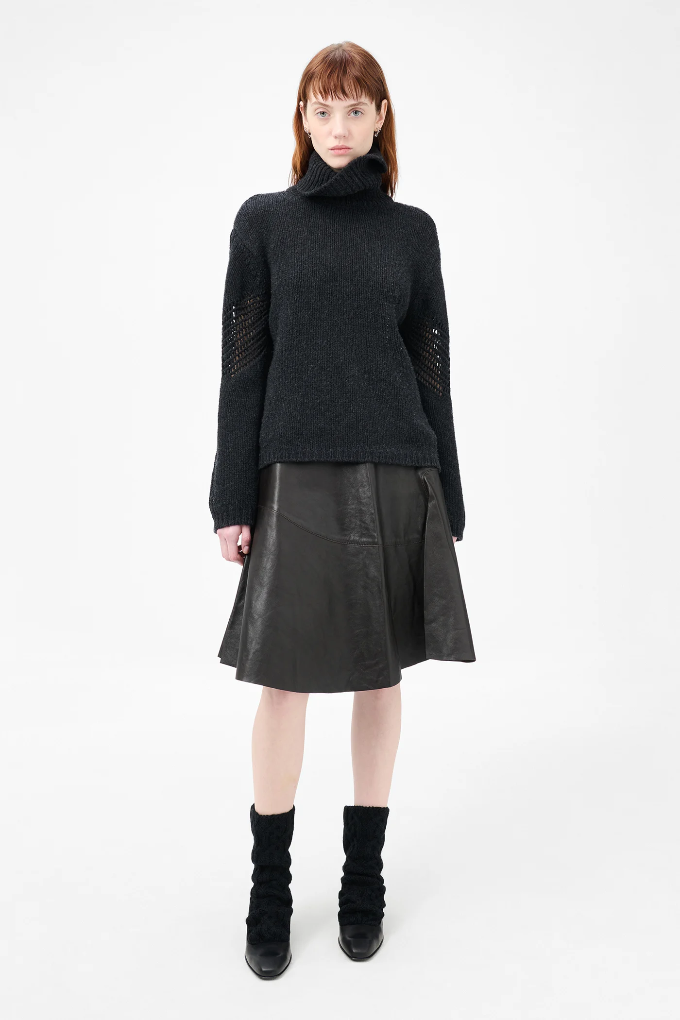 Cage Rollneck Charcoal Low Twist Merino