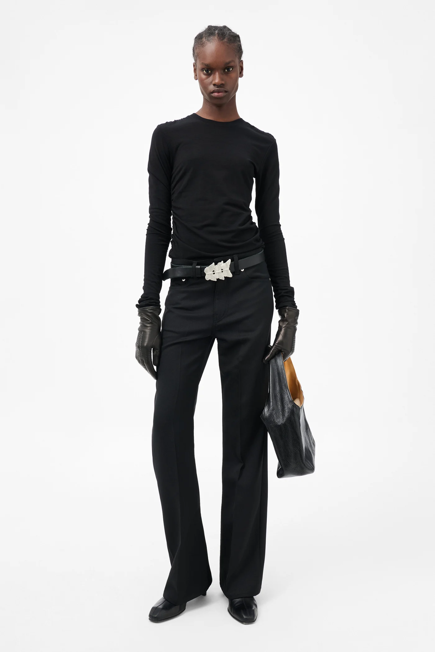 Boot Cut Black Permanent Crease