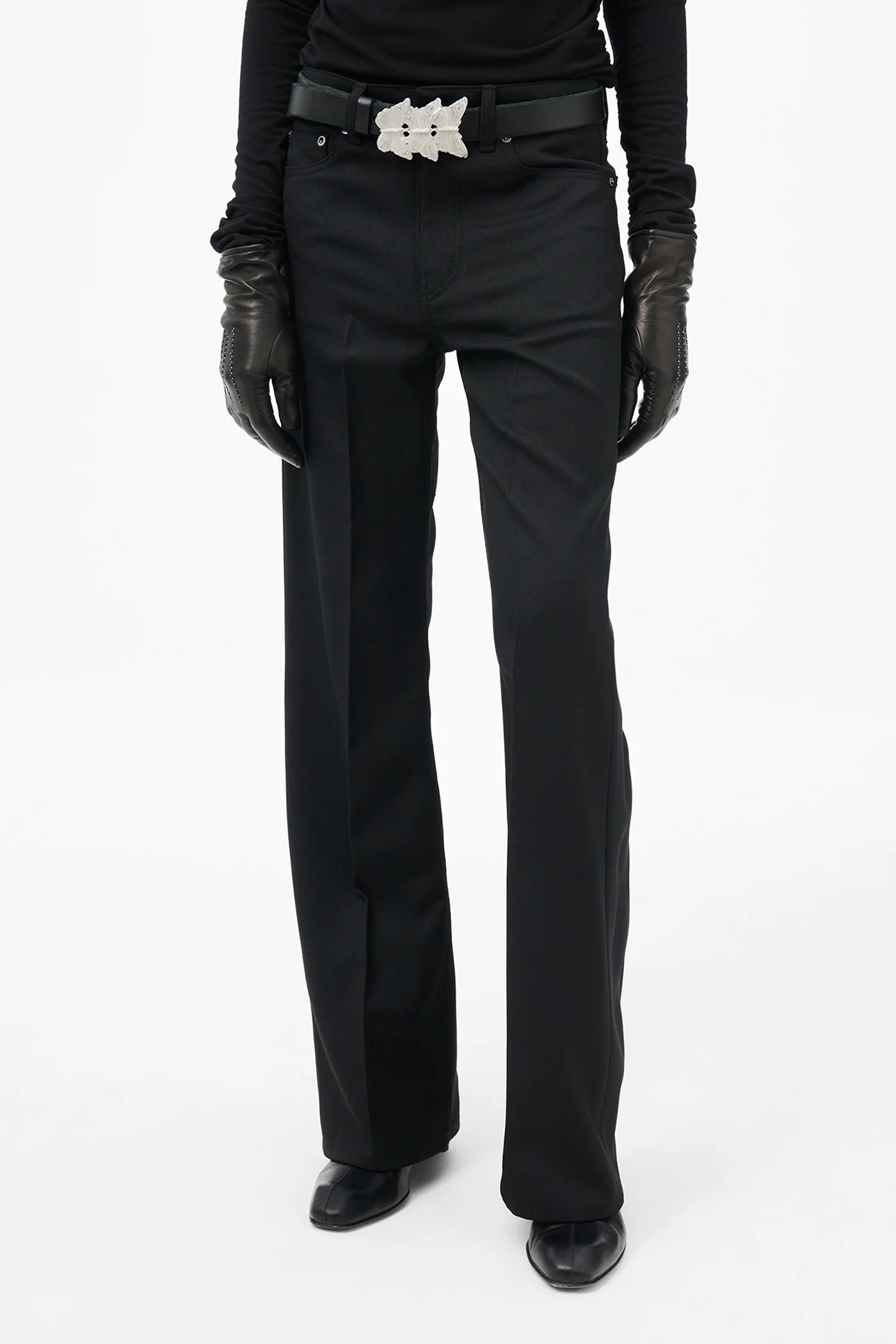 Boot Cut Black Permanent Crease