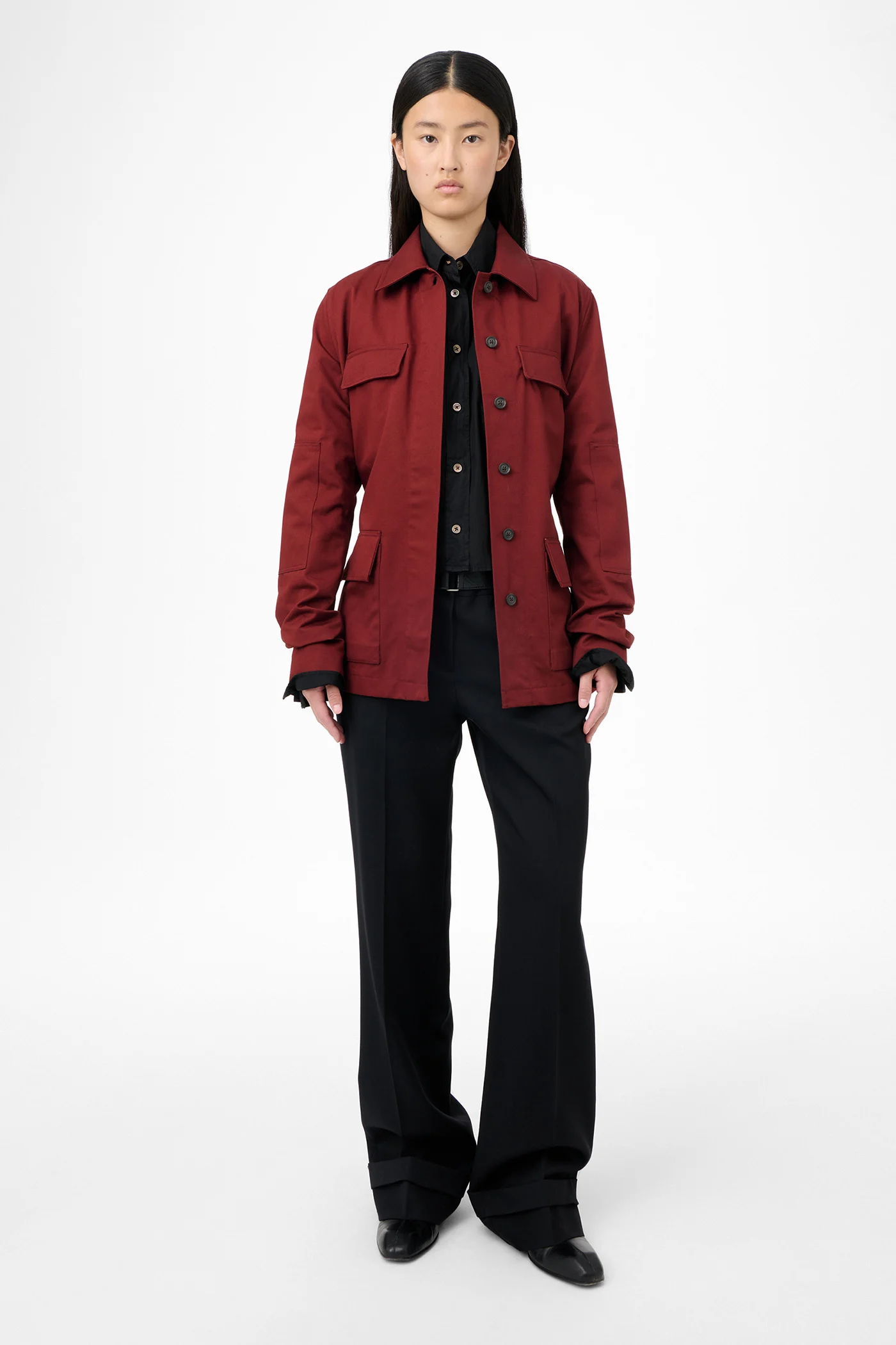 Split Jacket Profound Red Megatwist Twill - Our Legacy