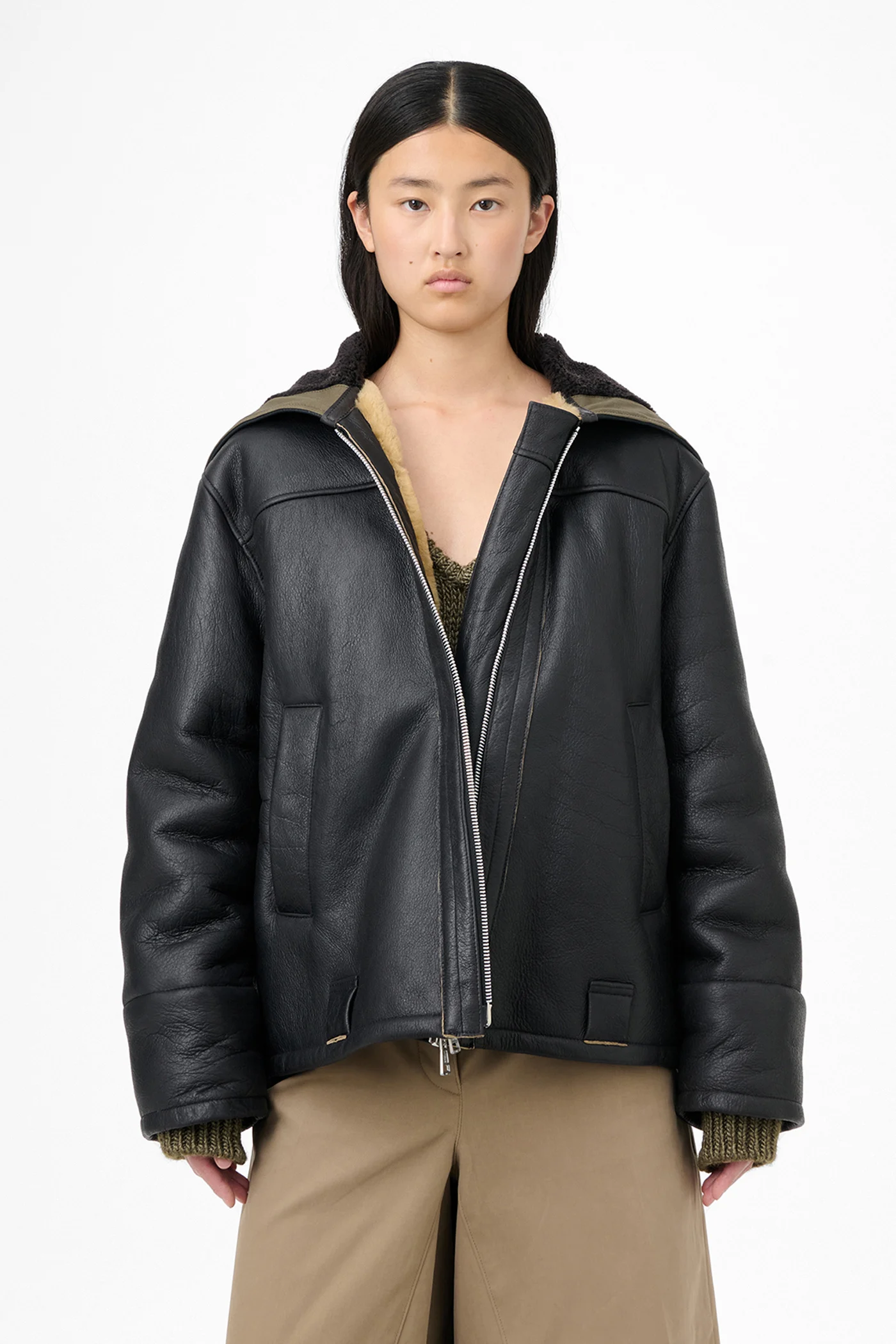 Blizzard Jacket Natural Aviator Shearling