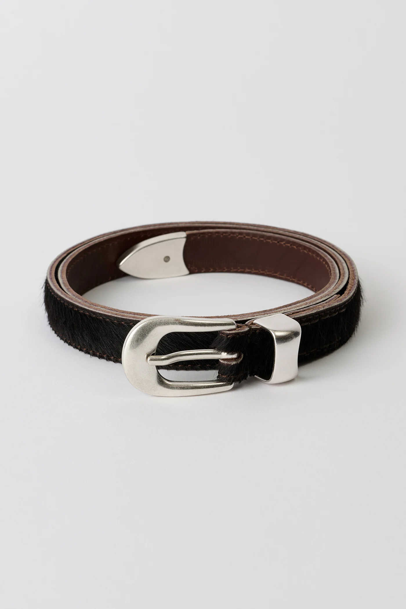 2 CM Belt Chocolate Hair On Hide