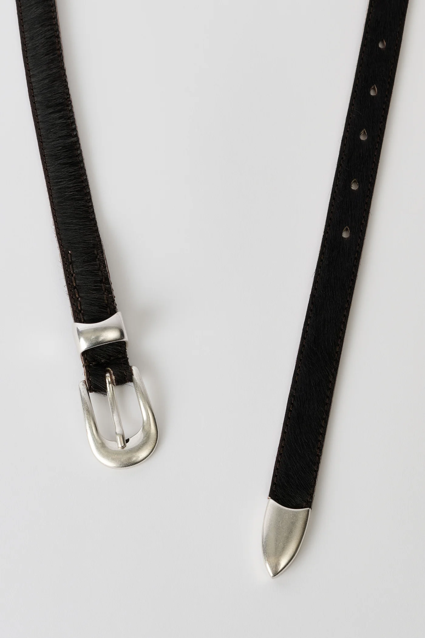 2 CM Belt Chocolate Hair On Hide