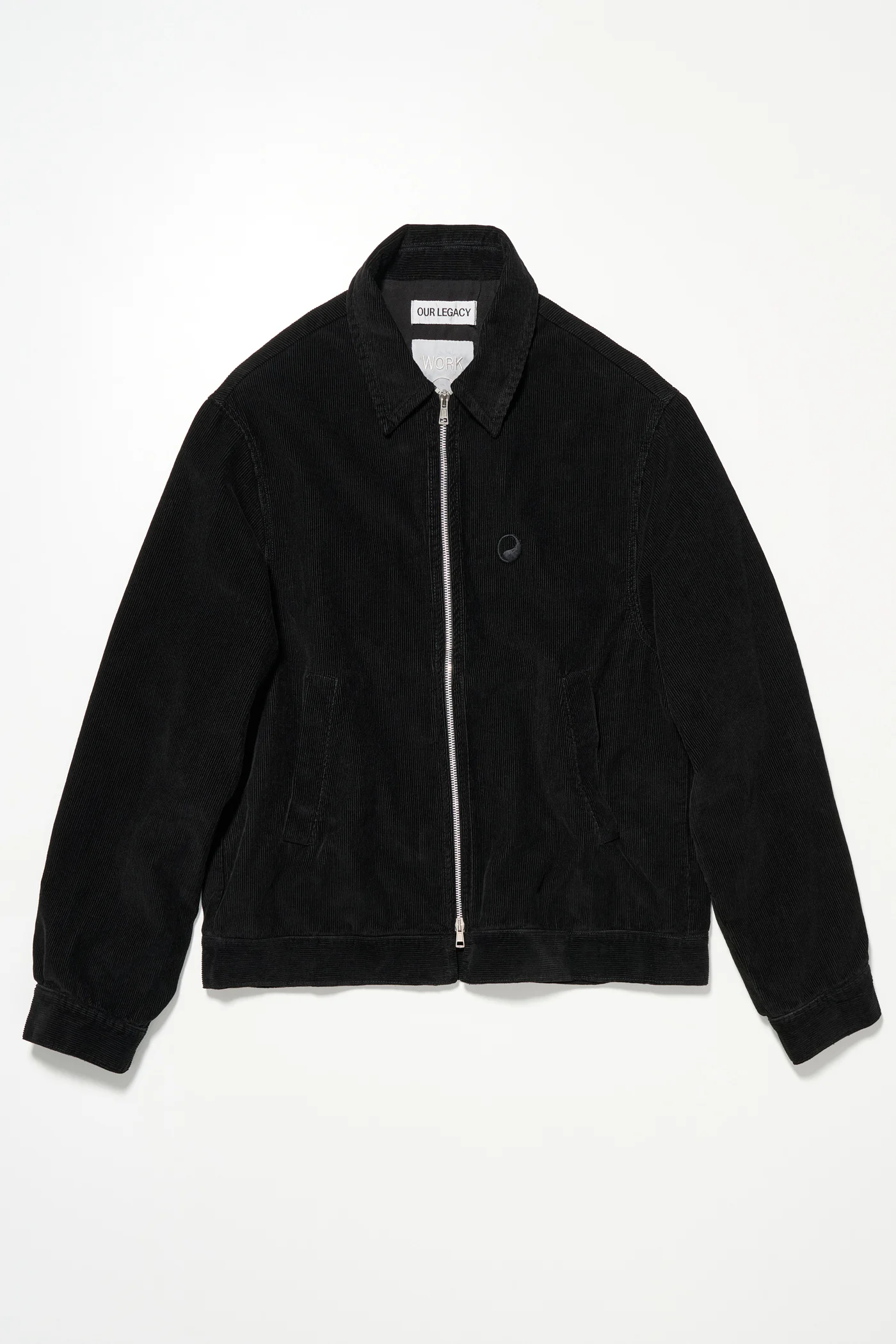 Blouson Jacket Overdyed Black Cord