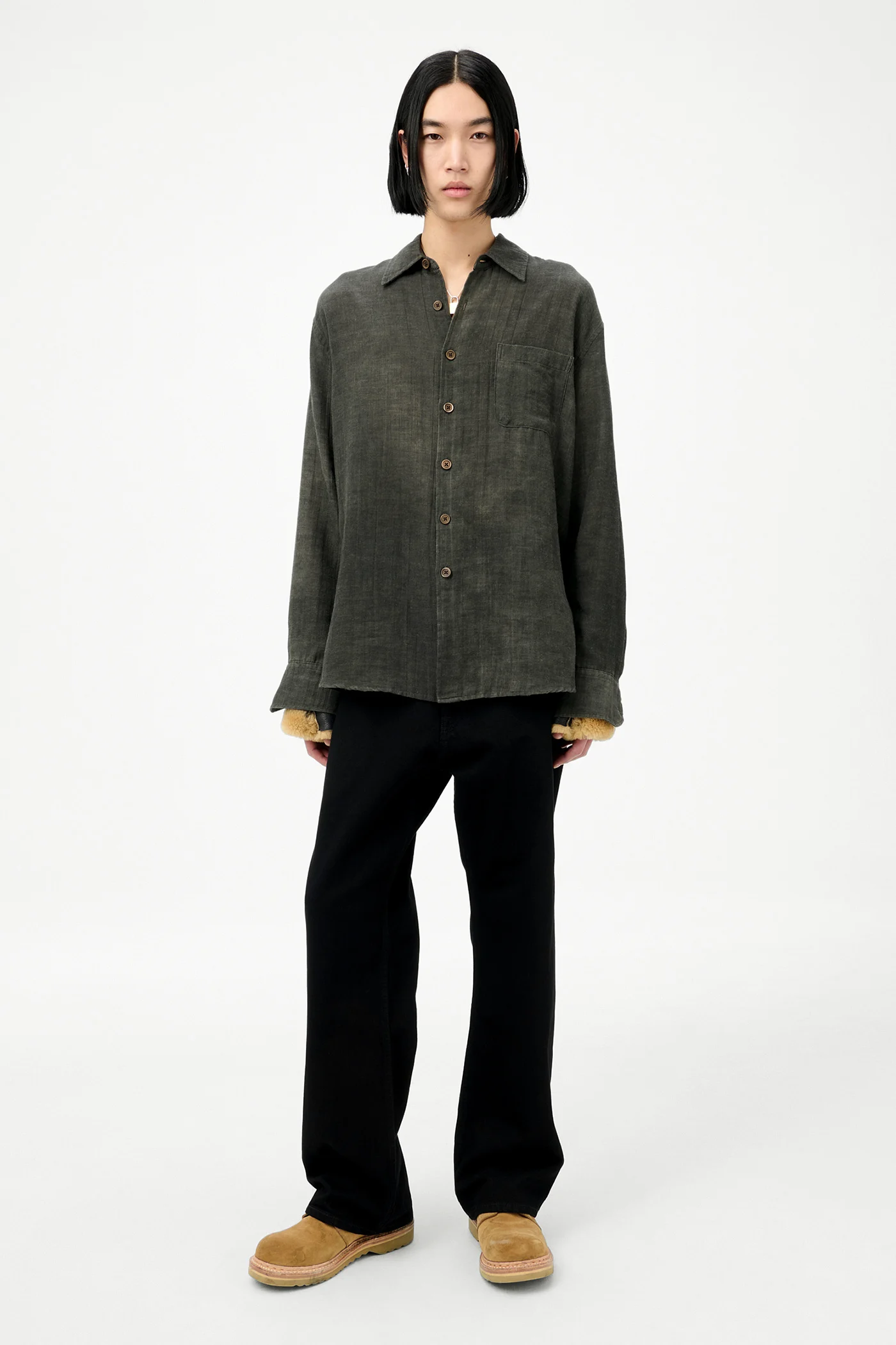 Above Shirt Dark Cloud Sparse Cotton Wool
