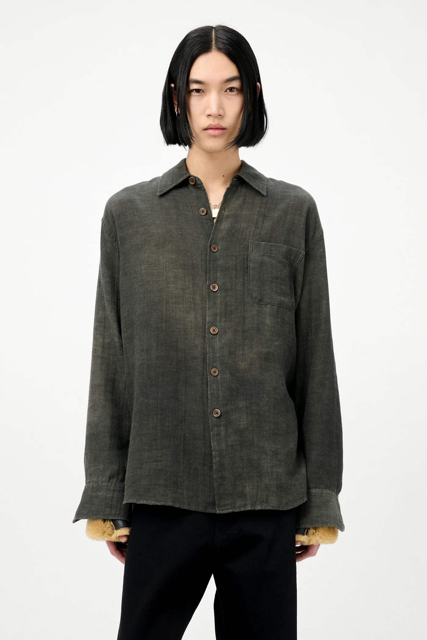 Above Shirt Dark Cloud Sparse Cotton Wool
