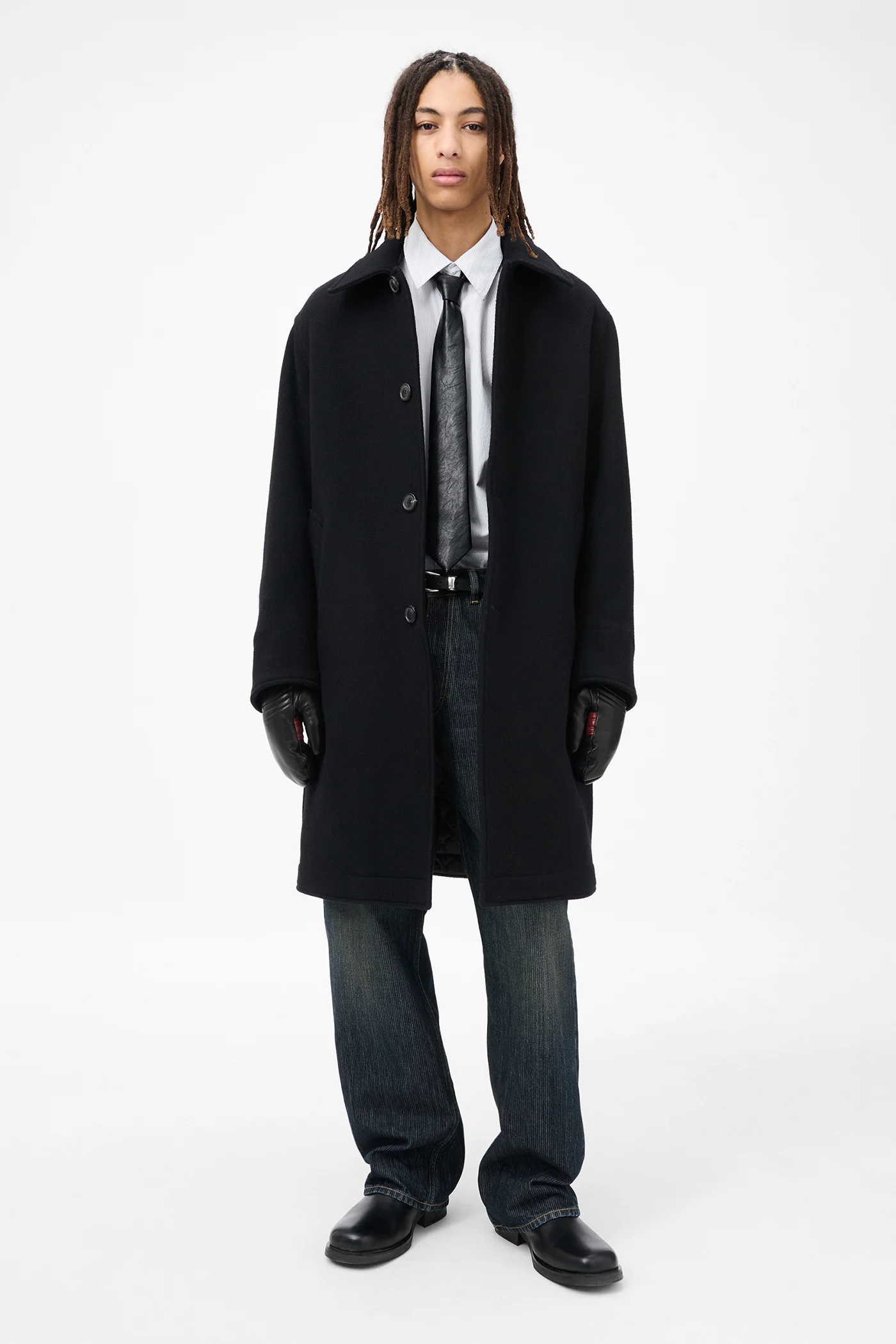 Car Coat Black Slyly Herringbone